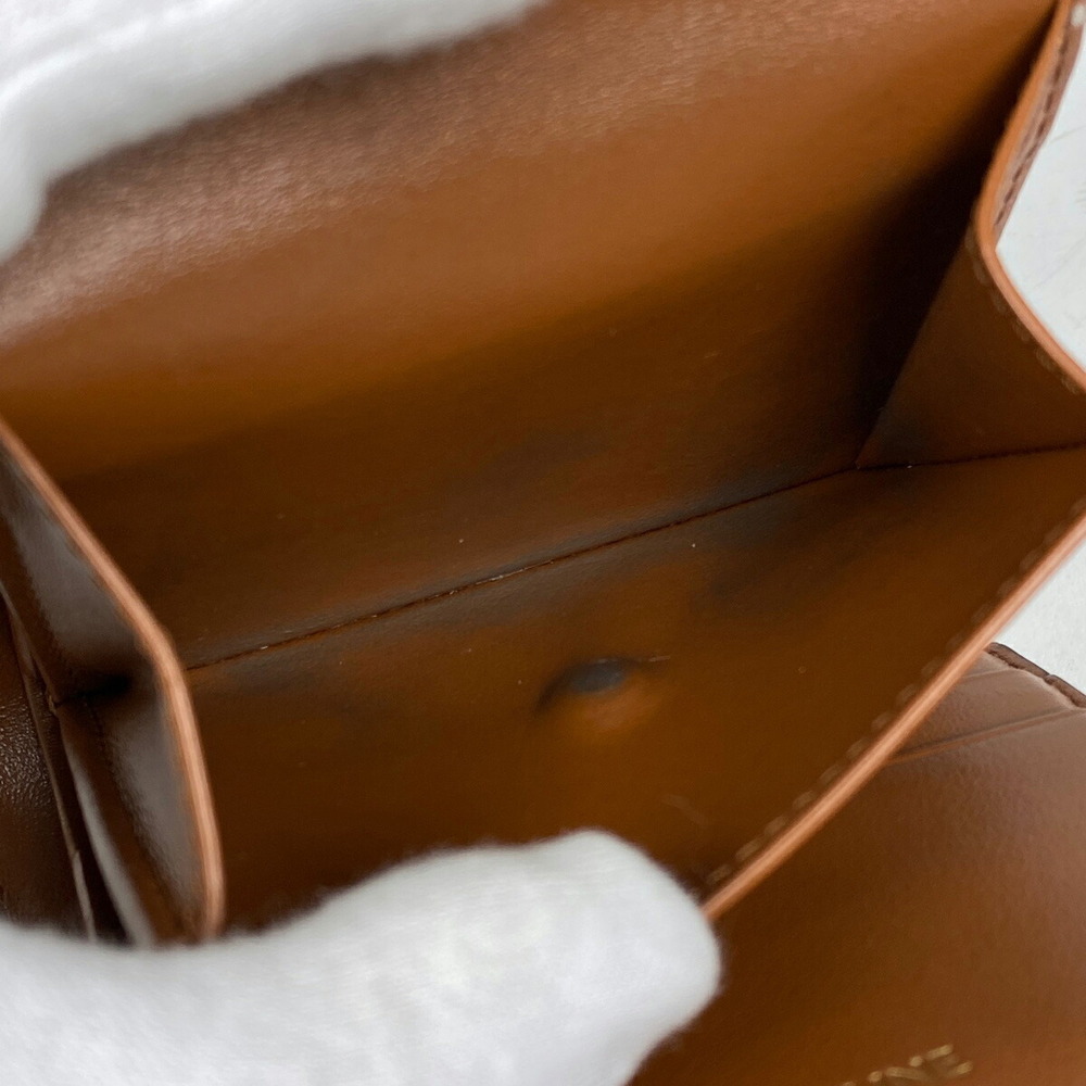 Celine Brown Leather Trifold Wallet - Picture 5 of 8